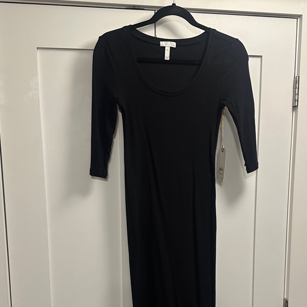 Leith Black Long Sleeve Dress